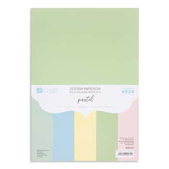Zestaw papierów A4 Pastel 220g  20 ark.
