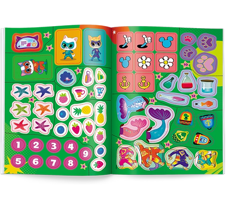 Disney Mix 100 brokatowych naklejek NB-9112