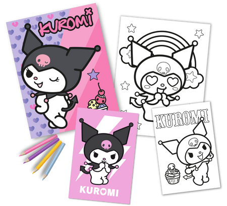 Kolorowanki z kredkami Kuromi KU00019