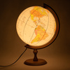 Globus 320 polityczny podświetlany drewniana stopka