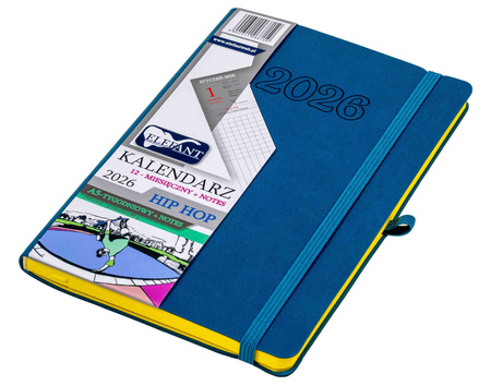 Kalendarz 2026 12 m-cy. Hip hop A5 tygodniowy atramentowy