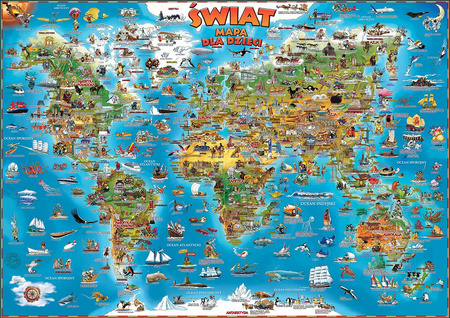 Świat Antyczny mapa dla dzieci PL XXL laminat