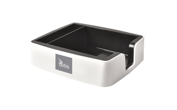 Przybornik na karteczki i wizytówki szary