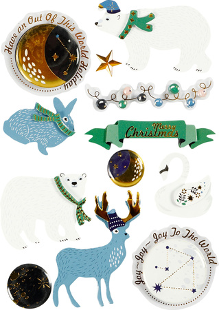 Naklejki 3D Polar 11szt. 1 arkusz edycja limitowana