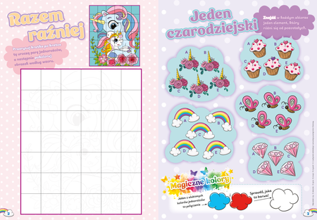 Magia kolorów. Moje Jednorożce. Rysowanki z bajecznymi tatuażami