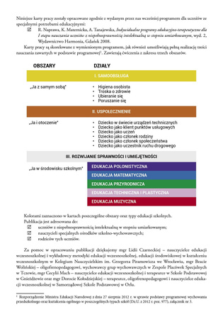 Przyszła wiosna Karty pracy dla I etapu nauczania uczniów z niepełnosprawnością intelektualną w stopniu umiarkowanym