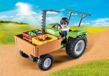 Playmobil Traktor z przyczepą 71249