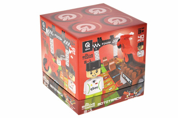 Klocki konstrukcyjne Block&Steps Tor motocyklowy +Gra planszowa 3w1