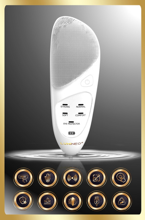 Szczoteczka do twarzy LUMIENO SONIC perłowa + żel do skóry problematycznej