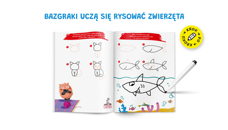 Zwierzęta. Bazgraki uczą się rysować. Kapitan Nauka. Bazgraki