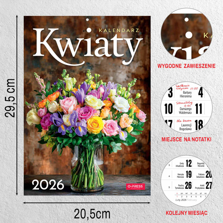 Kalendarz 2026 Krajobrazy A4 ścienny