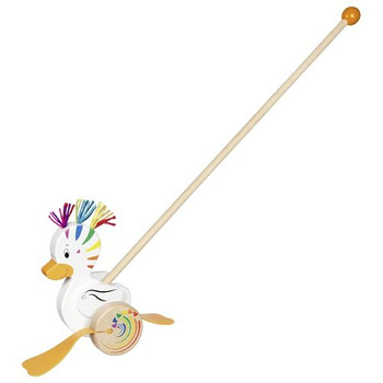 Drewniana kaczka Lou na patyku Goki
