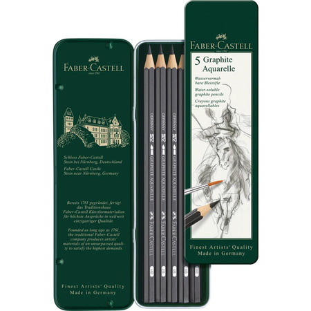 Ołówki Faber-Castell Graphite Aquarelle 5 sztuk