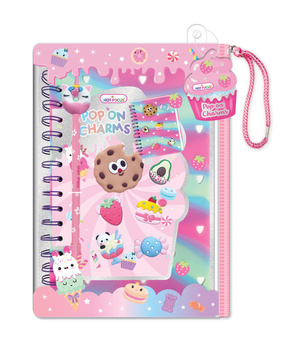 Notatnik na spirali z charmsami w saszetce  Zwierzątka
