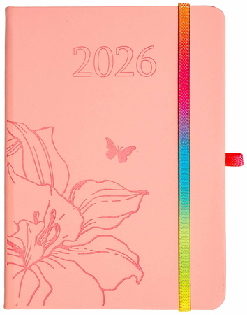 Kalendarz 2026 Hip hop B6 tygodniowy morelowy