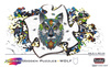 Puzzle 180 drewniane kolorowe Wilk