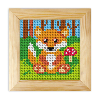 Zestaw do haftu z ramką Moje pierwsze wyszywanie Lisek