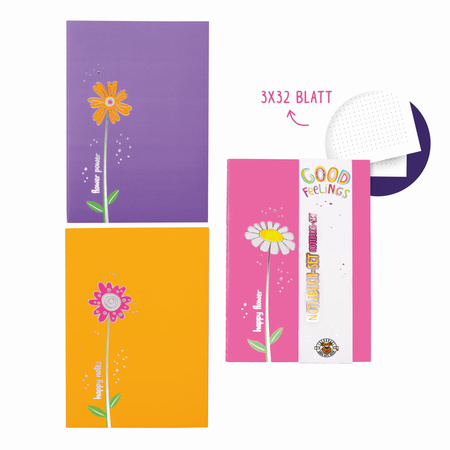 Zestaw notatników 3x32k.