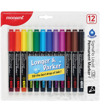 Marker permanentny MonAmi SigmaFlo F128 12 kolorów