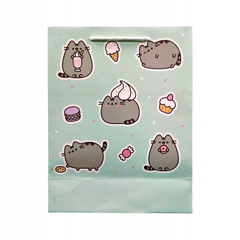 Paczka Torbka prezentowa Pusheen zielona 33x26x12cm 12 sztuk GBAG120A