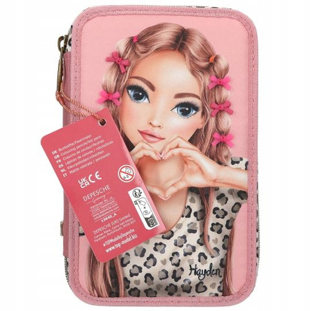 Piórnik potrójny z wyposażeniem Top Model Leoheart 13640A