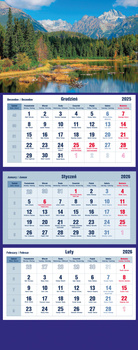 Kalendarz 2026 trójdzielny