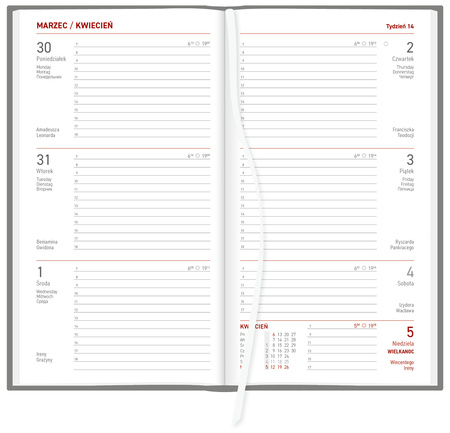 Kalendarz 2026 Vivella A6 tygodniowy granat