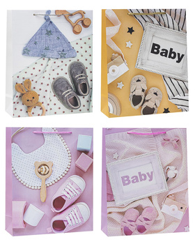 Torebki prezentowe TD-23130-GL-A4 wzór dziecięcy 12 sztuk