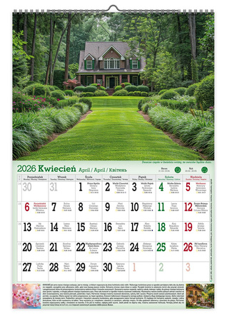 Kalendarz 2026 ścienny Poradnik działkowca i ogrodnika A3 VD16