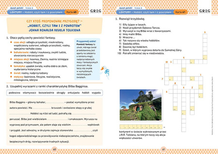 Język polski. Karty pracy w szkole i w domu. Klasa 6