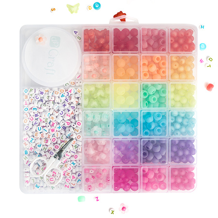 Zestaw koralików do wyrobu biżuterii z akcesoriami