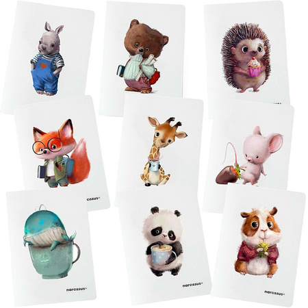 Paczka Zeszyt A5 Cute 60k kratka 9 szt.