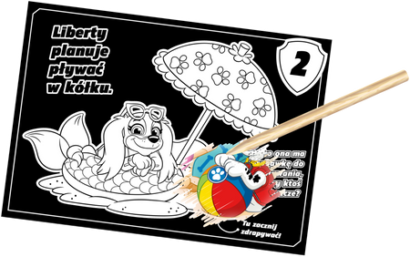 Pieski nad morzem. Psi Patrol. Zdrapuj, koloruj, naklejaj