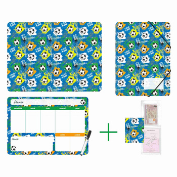 Zestaw szkolny z nadrukiem football