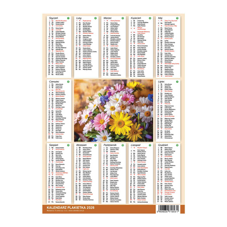 Kalendarz 2026 Plakietka 1szt.mix