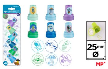 Stempelki MP Kosmos dla dzieci blister 6 sztuk