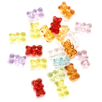 Koraliki akrylowe Misie 20 szt.