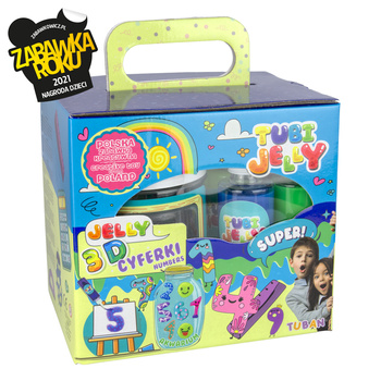 Zestaw z akwarium tubi jelly cyferki 6 kolorów