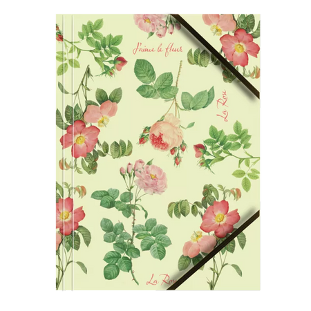 Teczka A4 z gumką kartonowa lakierowana Róże 1 szt. mix