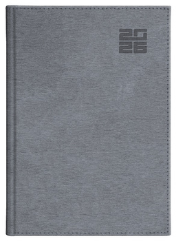 Kalendarz 2026 Aluminium Standard B6 dzienny srebny