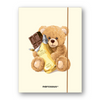 Teczka A4 z gumką Teddies Miś z czekoladą