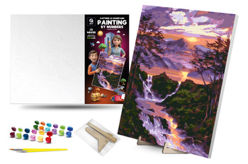 Malowanie po numerach Wodospad o świcie 40x50 cm