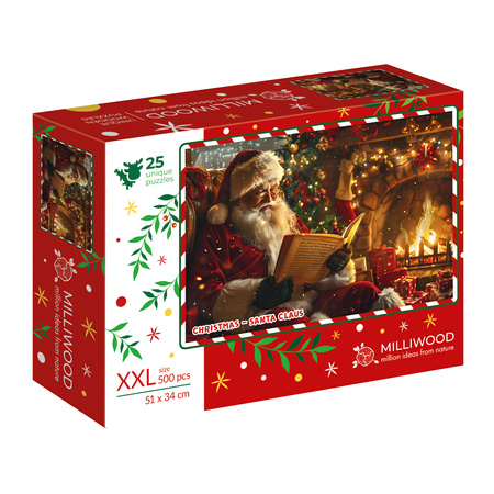 Puzzle 500 drewniane Christmas Santa Claus