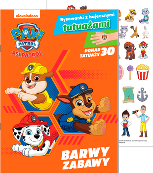 Barwy zabawy. Psi Patrol. Rysowanki z bajecznymi tatuażami