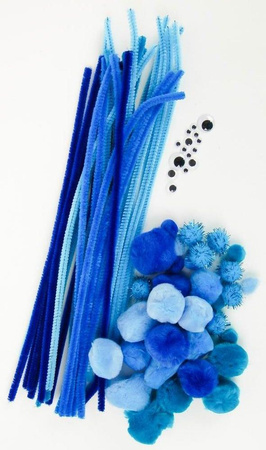 Zestaw kreatywny startowy niebieski 80 szt.