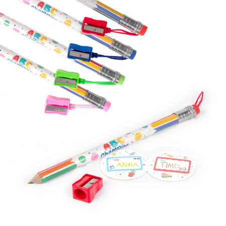 Ołówek Jumbo z temperówką i gumką 26 cm 1 szt. mix