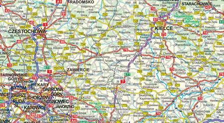 Polska mapa samochodowa 1:1 400 000 laminat midi 2022