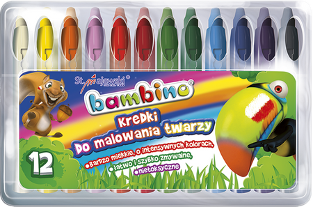 Kredki do malowania twarzy Bambino 12 kolorów