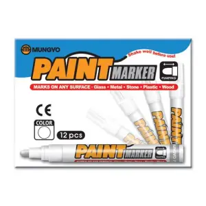 Paczka Marker olejowy Mungyo biały 12szt.