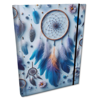 Notes B6 kratka z gumką Soft Touch Łapacze Blue